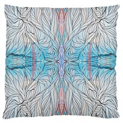 Blue Repeats I Large Cushion Case (two Sides) by kaleidomarblingart