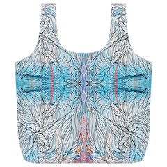 Blue Repeats I Full Print Recycle Bag (xl) by kaleidomarblingart