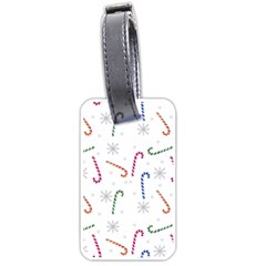 Christmas Candy Canes Luggage Tag (one Side) by SychEva