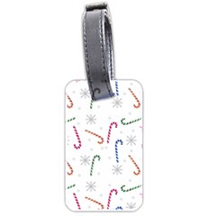 Christmas Candy Canes Luggage Tag (two Sides) by SychEva