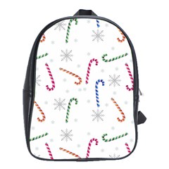 Christmas Candy Canes School Bag (xl) by SychEva