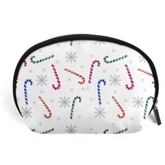 Christmas Candy Canes Accessory Pouch (large) by SychEva