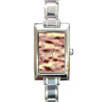 Pink  Waves Flow Series 10 Rectangle Italian Charm Watch Front