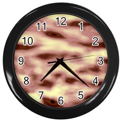 Pink  Waves Flow Series 10 Wall Clock (black) by DimitriosArt