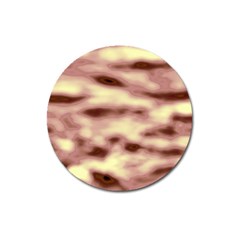 Pink  Waves Flow Series 10 Magnet 3  (round) by DimitriosArt