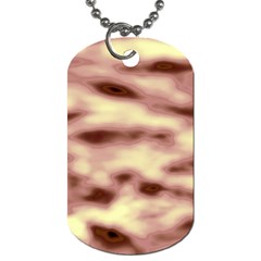 Pink  Waves Flow Series 10 Dog Tag (one Side) by DimitriosArt