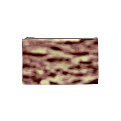 Pink  Waves Flow Series 10 Cosmetic Bag (small) by DimitriosArt