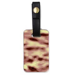 Pink  Waves Flow Series 10 Luggage Tag (one Side) by DimitriosArt