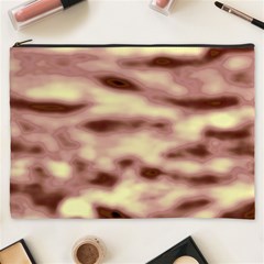 Pink  Waves Flow Series 10 Cosmetic Bag (xxxl) by DimitriosArt