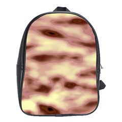 Pink  Waves Flow Series 10 School Bag (xl) by DimitriosArt