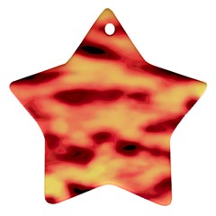 Red Waves Flow Series 4 Ornament (star) by DimitriosArt