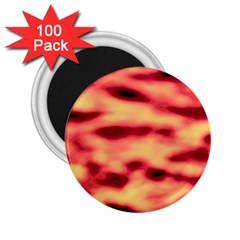 Red Waves Flow Series 4 2 25  Magnets (100 Pack)  by DimitriosArt