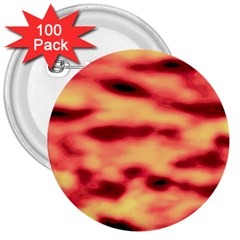 Red Waves Flow Series 4 3  Buttons (100 pack) 