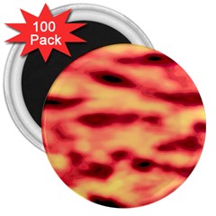 Red Waves Flow Series 4 3  Magnets (100 Pack) by DimitriosArt