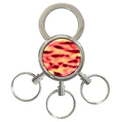 Red Waves Flow Series 4 3-ring Key Chain by DimitriosArt