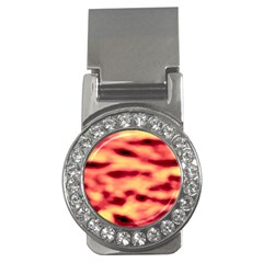 Red Waves Flow Series 4 Money Clips (cz)  by DimitriosArt