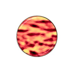 Red Waves Flow Series 4 Hat Clip Ball Marker (4 Pack) by DimitriosArt