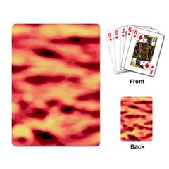 Red Waves Flow Series 4 Playing Cards Single Design (Rectangle)