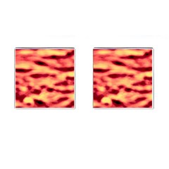 Red Waves Flow Series 4 Cufflinks (square) by DimitriosArt