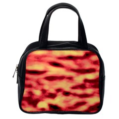 Red Waves Flow Series 4 Classic Handbag (One Side)