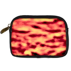 Red Waves Flow Series 4 Digital Camera Leather Case