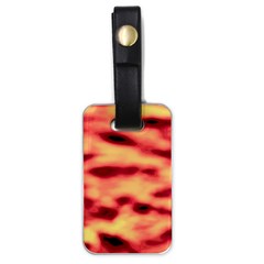 Red Waves Flow Series 4 Luggage Tag (one side)