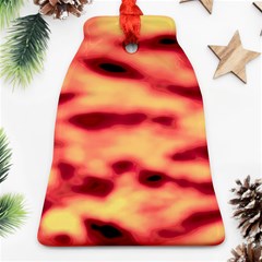 Red Waves Flow Series 4 Ornament (Bell)