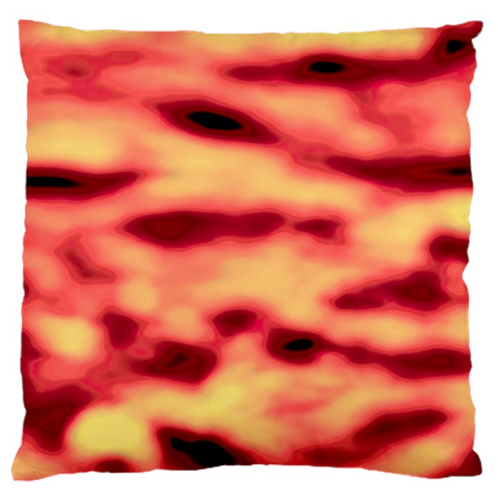 Red Waves Flow Series 4 Large Cushion Case (One Side)