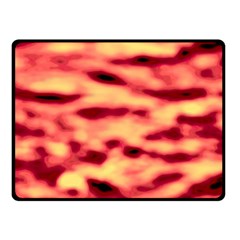 Red Waves Flow Series 4 Double Sided Fleece Blanket (small)  by DimitriosArt