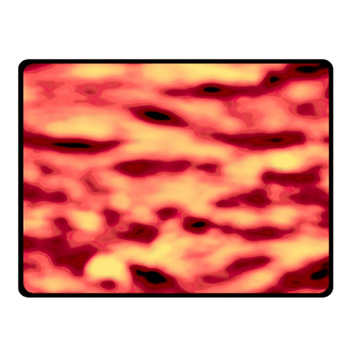 Red Waves Flow Series 4 Double Sided Fleece Blanket (Small) 