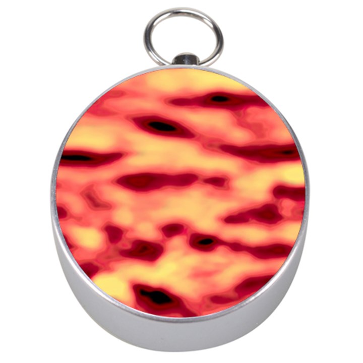 Red Waves Flow Series 4 Silver Compasses