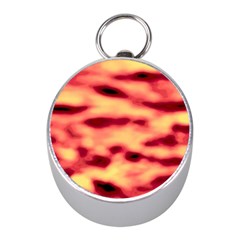 Red Waves Flow Series 4 Mini Silver Compasses