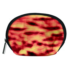 Red Waves Flow Series 4 Accessory Pouch (medium) by DimitriosArt