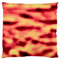 Red Waves Flow Series 4 Standard Flano Cushion Case (one Side) by DimitriosArt