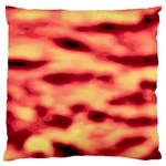 Red Waves Flow Series 4 Large Flano Cushion Case (One Side) Front