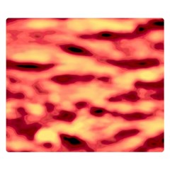 Red Waves Flow Series 4 Double Sided Flano Blanket (small)  by DimitriosArt