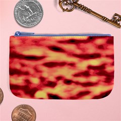 Red Waves Flow Series 4 Large Coin Purse by DimitriosArt