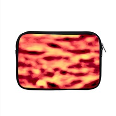 Red Waves Flow Series 4 Apple Macbook Pro 15  Zipper Case by DimitriosArt