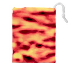 Red Waves Flow Series 4 Drawstring Pouch (4xl) by DimitriosArt