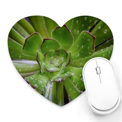 The Heart Of The Green Sun Heart Mousepads by DimitriosArt