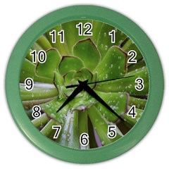 The Heart Of The Green Sun Color Wall Clock by DimitriosArt