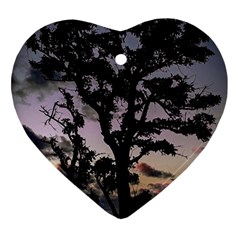 Sunset Coastal Park Landscape, Montevideo Uruguay Ornament (heart) by dflcprintsclothing