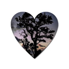 Sunset Coastal Park Landscape, Montevideo Uruguay Heart Magnet by dflcprintsclothing