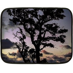 Sunset Coastal Park Landscape, Montevideo Uruguay Fleece Blanket (mini) by dflcprintsclothing