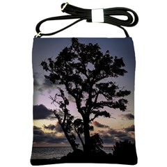 Sunset Coastal Park Landscape, Montevideo Uruguay Shoulder Sling Bag by dflcprintsclothing