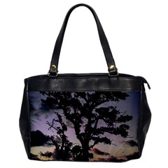 Sunset Coastal Park Landscape, Montevideo Uruguay Oversize Office Handbag by dflcprintsclothing