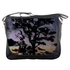 Sunset Coastal Park Landscape, Montevideo Uruguay Messenger Bag by dflcprintsclothing