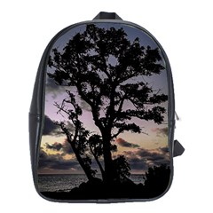 Sunset Coastal Park Landscape, Montevideo Uruguay School Bag (xl) by dflcprintsclothing