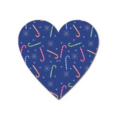 Christmas Candy Canes Heart Magnet by SychEva