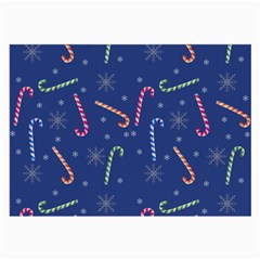 Christmas Candy Canes Large Glasses Cloth by SychEva